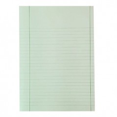 10un Caderno Papel Tipo Almaco A4 5Fls c/Margem 25 Linhas Az