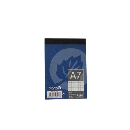 6un Bloco Notas  A7 Quadriculado 100 Folhas / Papeis e Trans