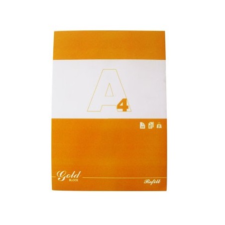Bloco Recarga Gold A4 Liso 60gr 80 Folhas 4 Furos / Papeis e