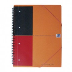 Caderno Espiral Oxford Meeting Book Plastico Pautado Laranja