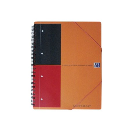 Caderno Espiral Oxford Meeting Book Plastico Pautado Laranja