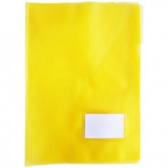 10un Pasta Plastico Liso c/Bolsa e Visor A4 (321A) Amarelo-1