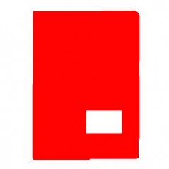 10un Pasta Plastico Liso c/Bolsa e Visor A4 (321A) Vermelho-