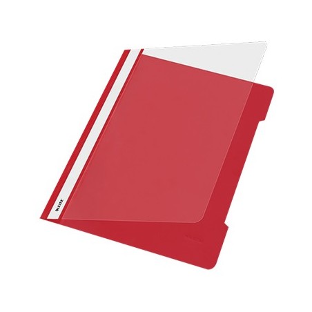 Classificador Plastico Capa Transp Leitz 4191 Vermelho 25un