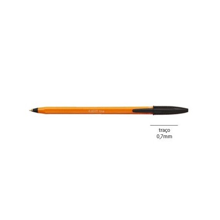 Esferografica Ball Point Fine BIC Orange Preto Cx 20un