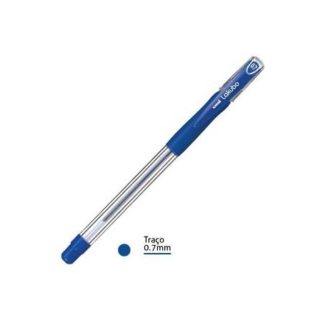Esferografica Uni Lakubo SG100 Ruber Grip 0,7mm Azul-12un /