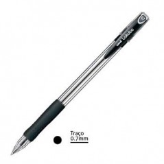 Esferografica Uni Lakubo SG100 Ruber Grip 0,7mm Preto Cx 12u