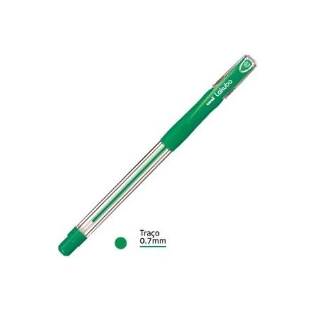 Esferografica Uni Lakubo SG100 Ruber Grip 0,7mm Verde Cx 12u