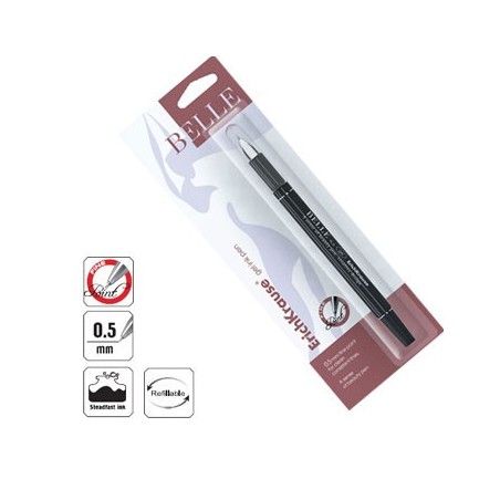 Esferografica Gel EK Belle 0,5mm Preto-Bister 1un / Escrita