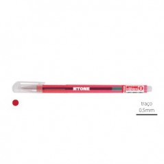Esferografica Gel EK Gtone 0,5mm Vermelho - 1unid / Escrita