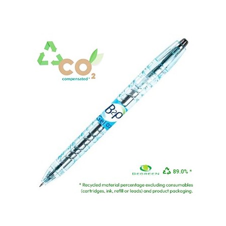 10un Esferografica Gel Pilot B2P BG 0,4mm Retractil Preto 1u