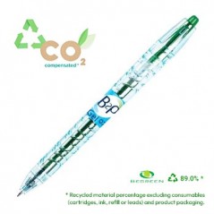 10un Esferografica Gel Pilot B2P BG 0,7mm Retractil Verde 1u