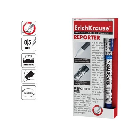 Esferografica EK Reporter 0,5 Azul Cx 12un / Escrita e Desen