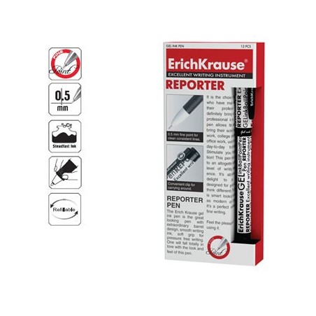 Esferografica EK Reporter 0,5 Preto Cx 12un / Escrita e Dese