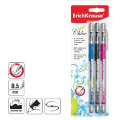 Esferografica EK Chloe 0,5  - Blister 3 Cores / Escrita e De