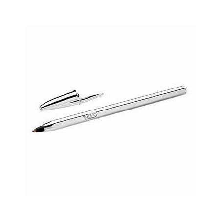 Esferografica Ball Point BICMedium prateada cor preto cx20 /
