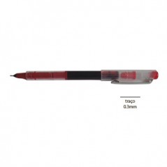 50un Marcador Needle Point Roller 0.3mm Vermelho -1un / Escr