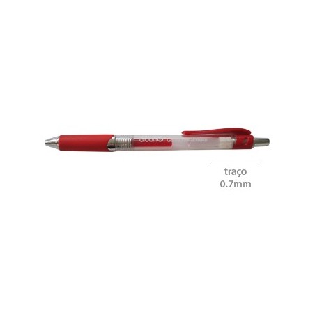 12un Esferografica Gel 0,7mm Retractil Vermelha 1 Uni / Escr