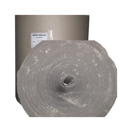 Cartao Canelado Castanho 100cmx60m Bobine (+/- 28kg) / Manut
