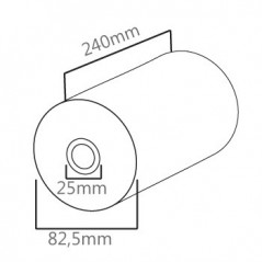 Rolo Papel 82,5x240x25-1un / Papeis e Transformados / Rolos