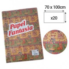 Papel Embrulho Fantasia Infantil 70x100cm 20 Folhas / Papeis