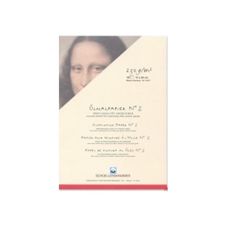 Bloco Papel Pintura Oleo 17x24cm 230gr 10Folhas / Escolar /