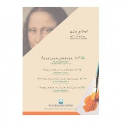 Bloco Papel Pintura Acrilica 17x24cm 420gr 20Folhas / Escola