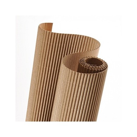 5un Folha Cartao Canelado Colorido 50x70cm Castanho / Escola