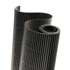 5un Folha Cartao Canelado Colorido 50x70cm Preto / Escolar /