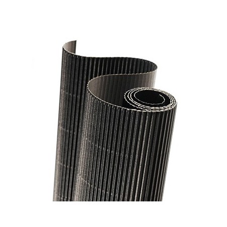 5un Folha Cartao Canelado Colorido 50x70cm Preto / Escolar /