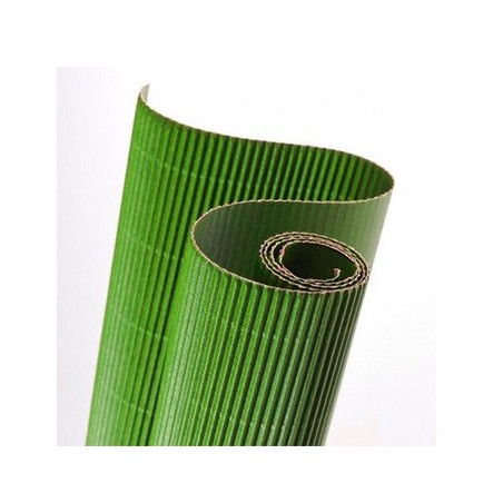 5un Folha Cartao Canelado Colorido 50x70cm Verde Alface / Es