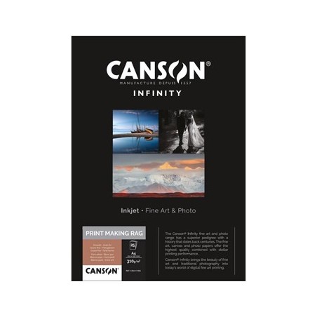Papel Canson Infinity PrintMaking Rag A3 100% 310gr 25Fls /