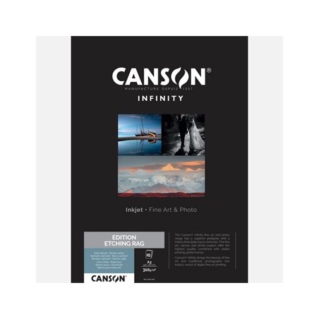 Papel Canson Infinity Ed. Etching Rag A3 100% 310gr 25Fls /