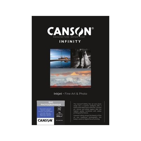 Papel Canson Infinity Rag Photograph A4 100% 310gr 10Fls / P