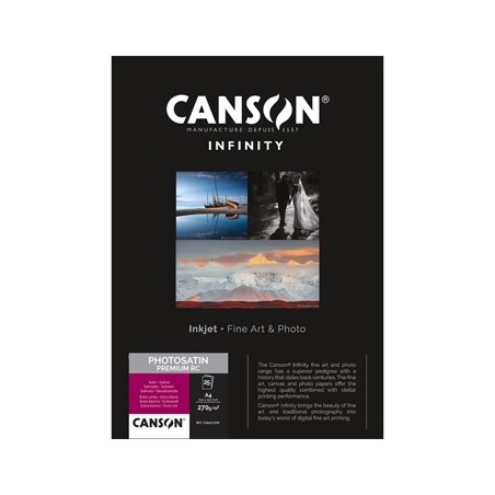 Papel Canson Infinity PhotoSatin Premium RC A3 270gr 25Fls /