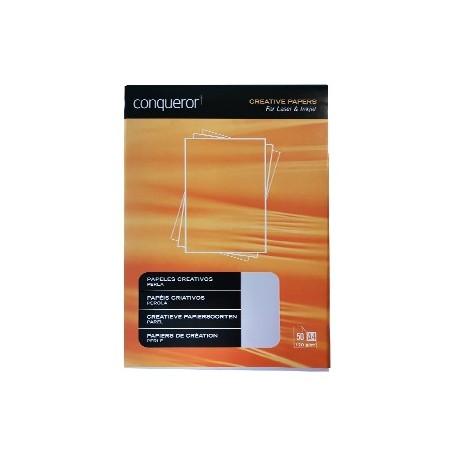 Papel Conqueror Criativo Perola 120gr A4 50 Folhas / Escolar