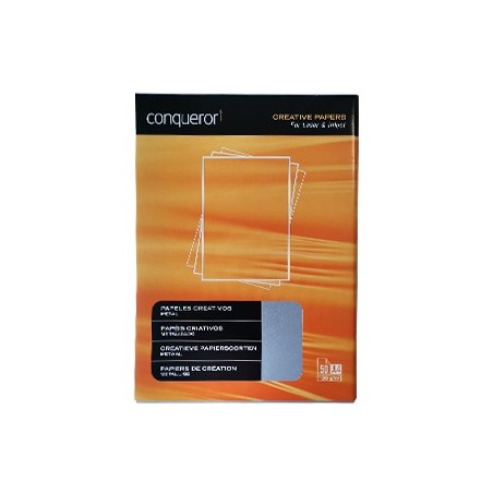 Papel Conqueror Criativo Metalizado 120gr A4 50 Folhas / Esc