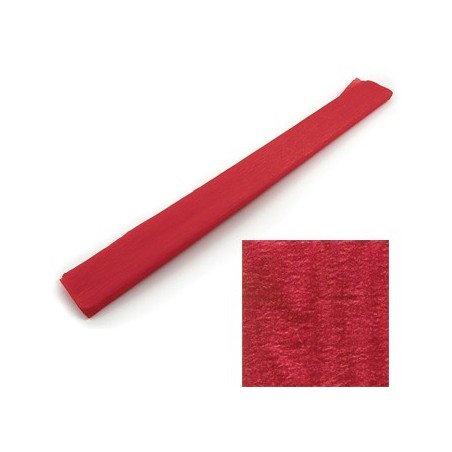 Papel Crepe 50x150cm Rolo Cor Vermelho Metalizado / Escolar