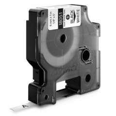 Tubo Termorrectractil Dymo Rhino 6mmx1,5m Branco/Preto / Tin