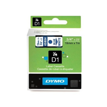 Fita Gravacao Dymo 19mmX7m Azul/Branco  (45804)