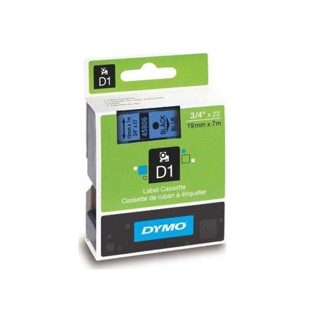 Fita Gravacao Dymo 19mmX7m Preto/Azul (45806)