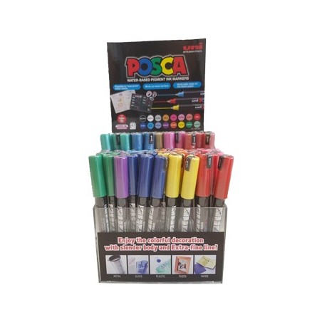 Expositor Marcador 0,7mm Posca PC-1MR 80 Unidades / Escrita