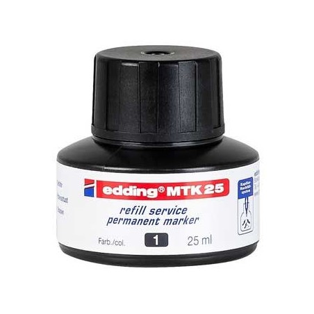Recarga p/Marcador Permanente Grosso Edding MTK 25 Preto 1un