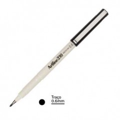 12un Marcador Medio 0.6mm Artline 210 Preto-1un / Escrita e