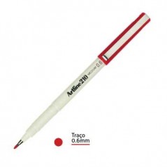12un Marcador Medio 0.6mm Artline 210 Vermelho-1un / Escrita