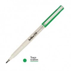 12un Marcador Medio 0.6mm Artline 210 Verde-1un / Escrita e