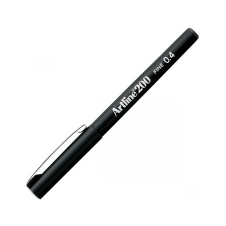 Marcador Fino 0.4mm Artline 200 Preto Cx 12un / Escrita e De