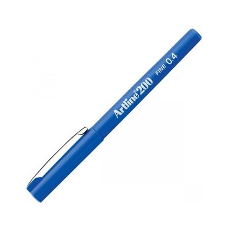 Marcador Fino 0.4mm Artline 200 Azul Cx 12un / Escrita e Des