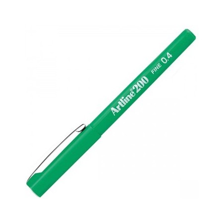 Marcador Fino 0.4mm Artline 200 Verde Cx 12un / Escrita e De