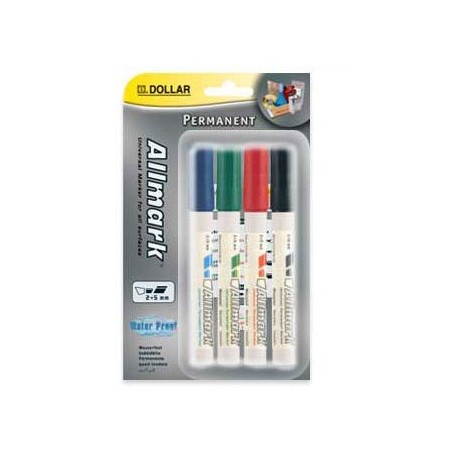 Marcador Grosso 2,0mm Allmark UMS2 Blister 4un / Escrita e D